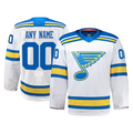 Kiarac Custom SL.Blues White Away Authentic Pro Jerseys