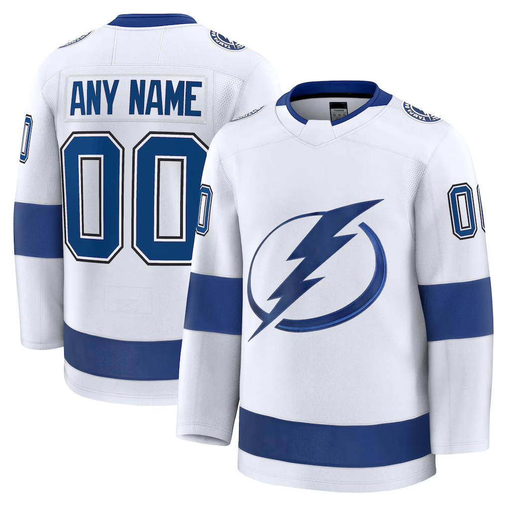 Kiarac Custom TB.Lightning White Away Premium Jerseys