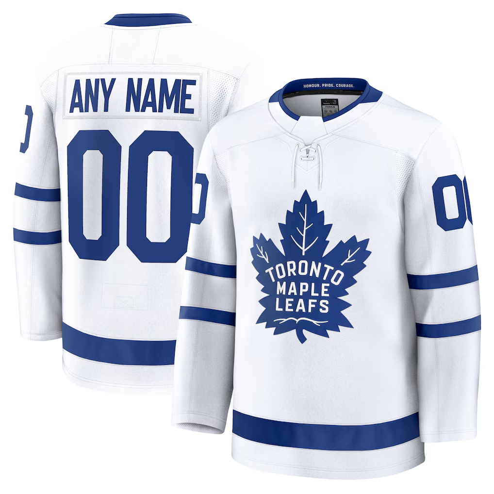 Kiarac Custom TM.Leafs White Away Premium Jerseys