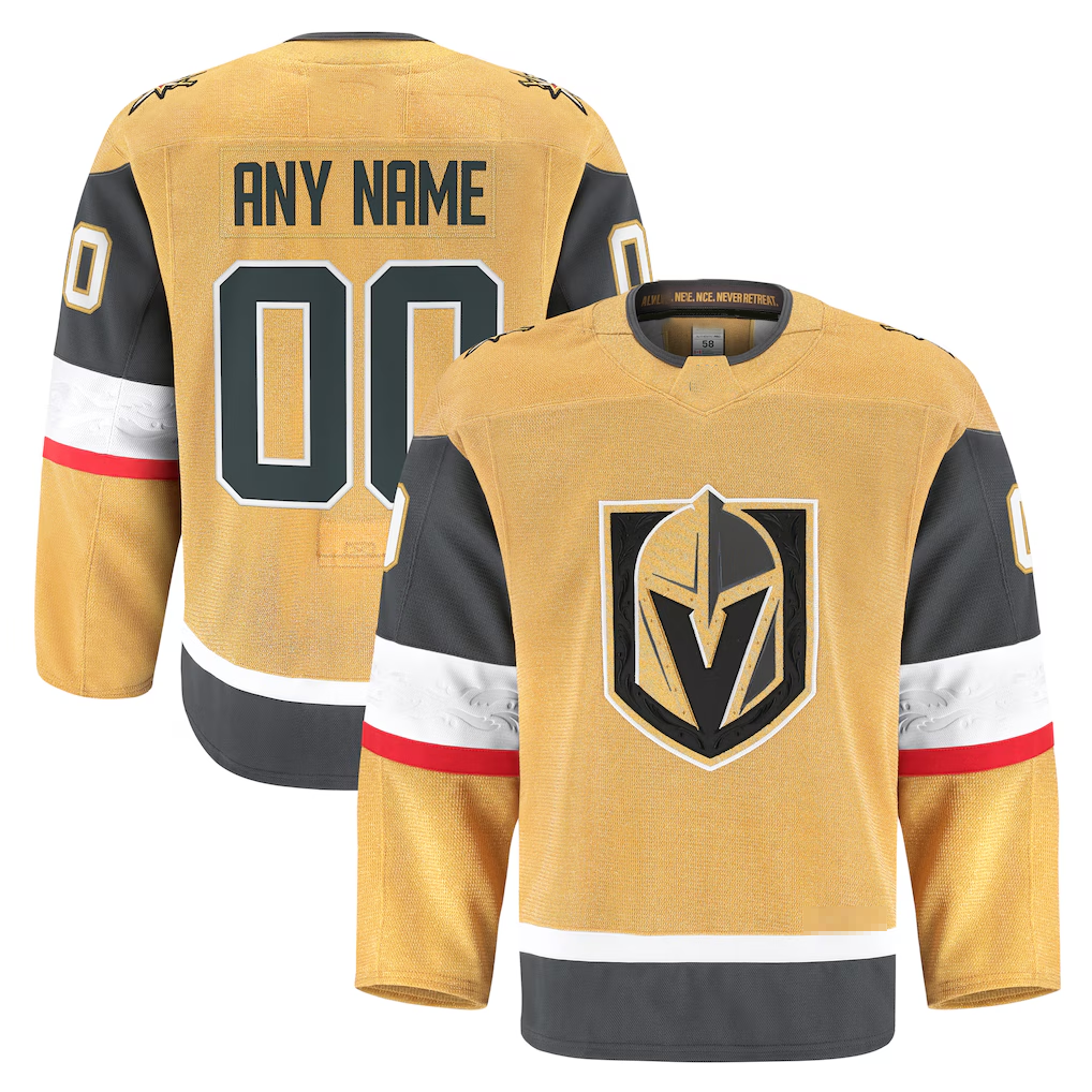 Kiarac Custom VG.Knights Gold Home Authentic Pro Jerseys