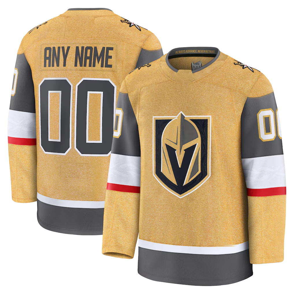 Kiarac Custom VG.Knights Gold Home Premium Jerseys