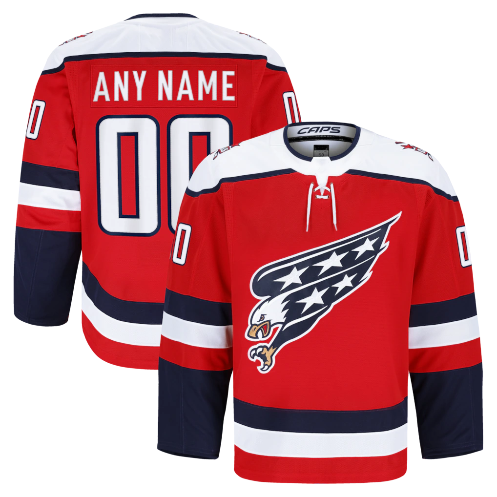 Kiarac Custom W.Capitals Red Alternate Authentic Pro Jerseys