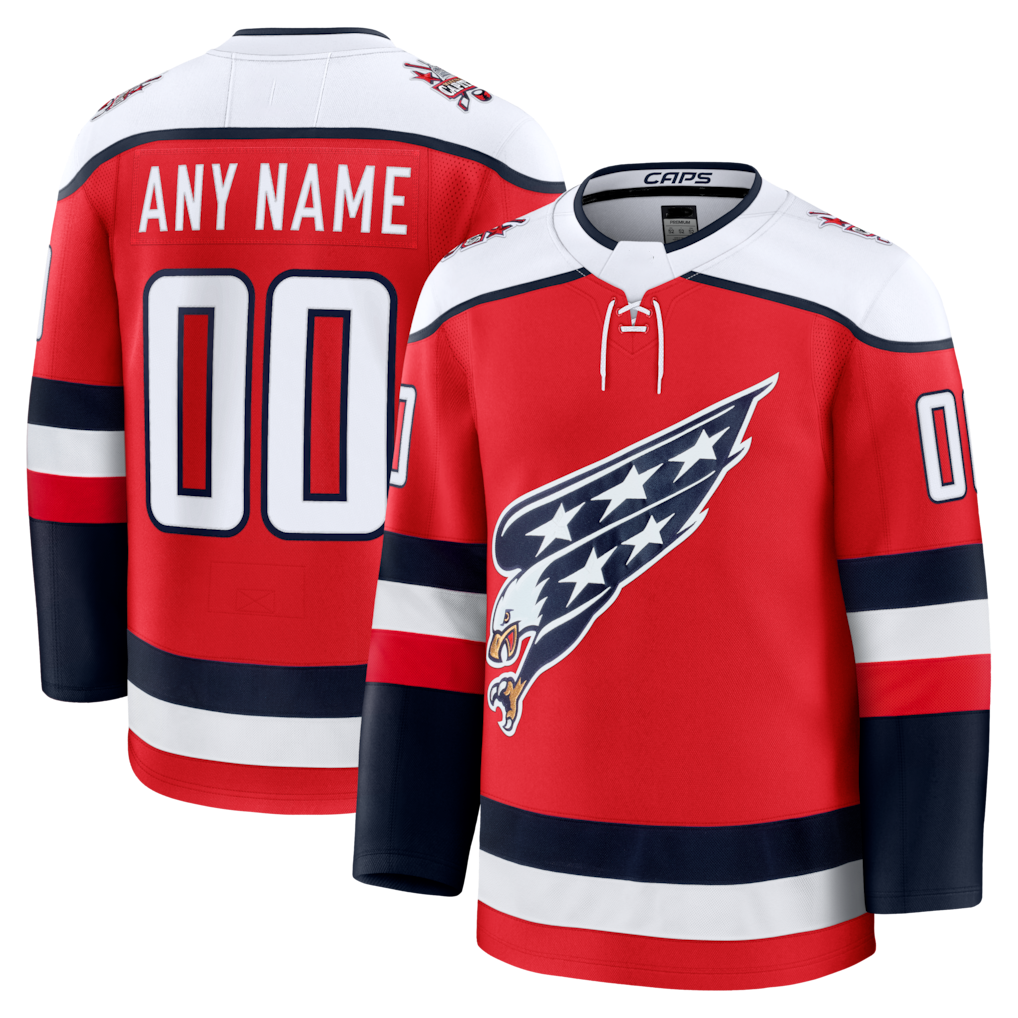 Kiarac Custom W.Capitals Red Alternate Premium Jerseys