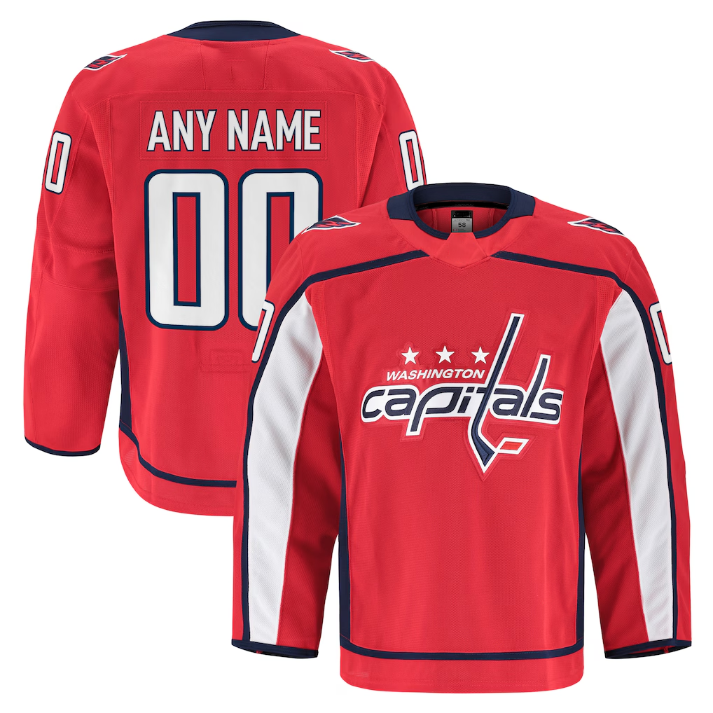 Kiarac Custom W.Capitals Red Home Authentic Pro Jerseys