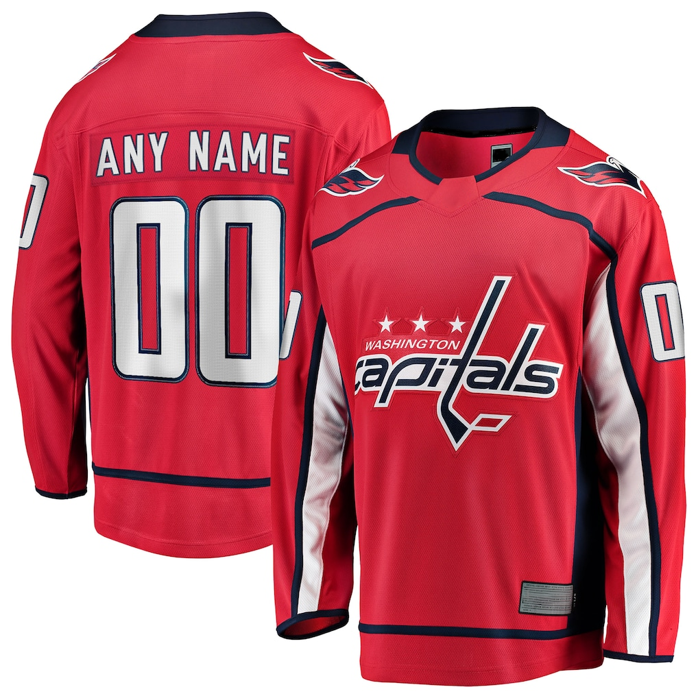 Kiarac Custom W.Capitals Red Home Premium Jerseys