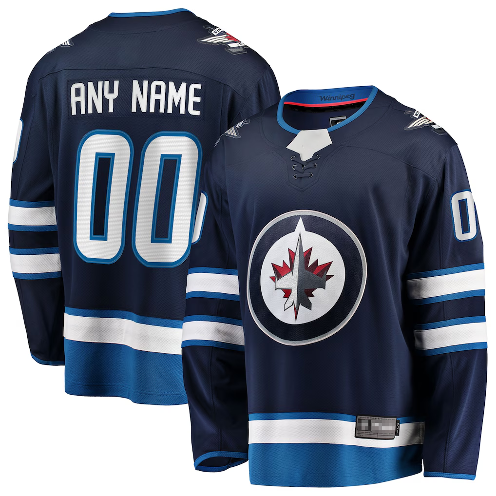 Kiarac Custom W.Jets Blue Home Breakaway Jerseys