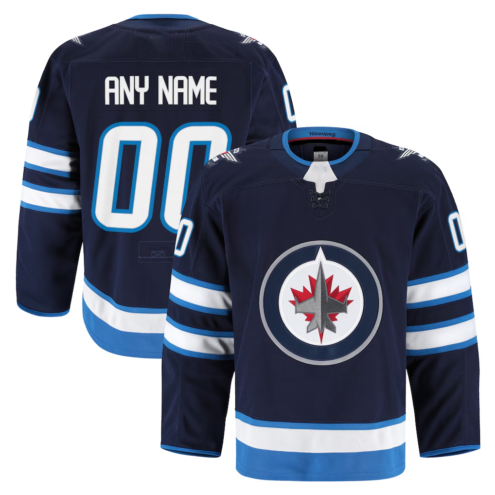 Kiarac Custom W.Jets Navy Home Authentic Pro Jerseys