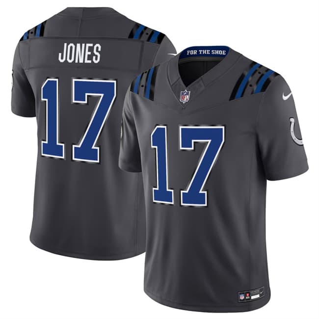 Kiarac IN.Colts #17 Daniel Jones Dark Gray 2026 F.U.S.E. Rivalries Collection Limited Football Stitched Jersey