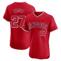 kiarac LA.Angels #27 Mike Trout Player Red Home Limited Elite Stitched Jerseys