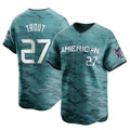 kiarac LA.Angels #27 Mike Trout Player Teal Limited American League Game Vapor Premier All-Star Stitched Jerseys
