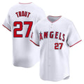 kiarac LA.Angels #27 Mike Trout Player White Limited Home Stitched Jerseys