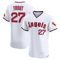 kiarac LA.Angels #27 Mike Trout Player White T-shirt Home Limited Elite Stitched Jerseys