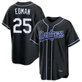 kiarac LA.Dodgers #25 Tommy Edman Player Black Carbon Limited Home Stitched Jerseys