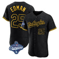 kiarac LA.Dodgers #25 Tommy Edman Player Black World Series Meet Snake Skin City Limited Elite Home Stitched Jerseys