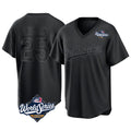 kiarac LA.Dodgers #25 Tommy Edman Player Black World Series Pitch Fashion T-shirt Stitched Jerseys