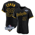 kiarac LA.Dodgers #25 Tommy Edman Player Black World Series Snake Skin City Limited Elite Home Stitched Jerseys