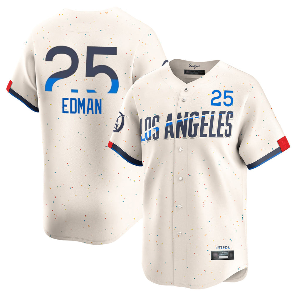 kiarac LA.Dodgers #25 Tommy Edman Player Cream City Connect Limited Home Stitched Jerseys