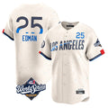 kiarac LA.Dodgers #25 Tommy Edman Player Cream World Series City Connect Limited Home Stitched Jerseys