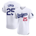 kiarac LA.Dodgers #25 Tommy Edman Player Gold White Limited Elite Home Stitched Jerseys
