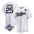 kiarac LA.Dodgers #25 Tommy Edman Player Gold White World Series 2026 Collection Stadium Game Stitched Jerseys