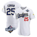 kiarac LA.Dodgers #25 Tommy Edman Player Gold White World Series 2026 Collection Stadium Limited Elite Stitched Jerseys