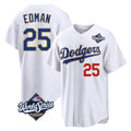 kiarac LA.Dodgers #25 Tommy Edman Player Gold White World Series 2026 Collection Stadium Limited Stitched Jerseys