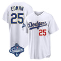 kiarac LA.Dodgers #25 Tommy Edman Player Gold White World Series Meet 2026 Collection Stadium Limited Stitched Jerseys