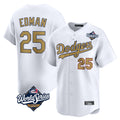 kiarac LA.Dodgers #25 Tommy Edman Player Gold World Series Collection Limited Home Stitched Jerseys