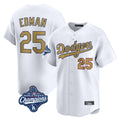 kiarac LA.Dodgers #25 Tommy Edman Player Gold World Series Meet Collection Limited Home Stitched Jerseys