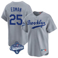 kiarac LA.Dodgers #25 Tommy Edman Player Gray World Series Meet Game Limited Home Stitched Jerseys