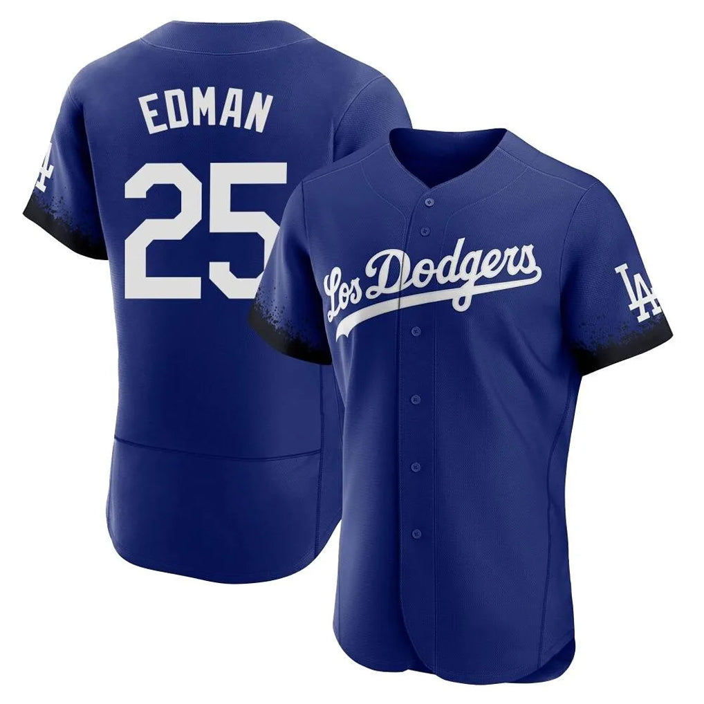 kiarac LA.Dodgers #25 Tommy Edman Player Royal City Connect Elite Home Stitched Jerseys