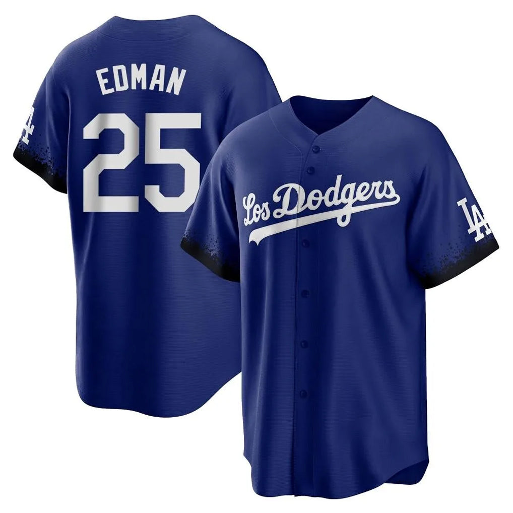 kiarac LA.Dodgers #25 Tommy Edman Player Royal City Connect Home Game Stitched Jerseys