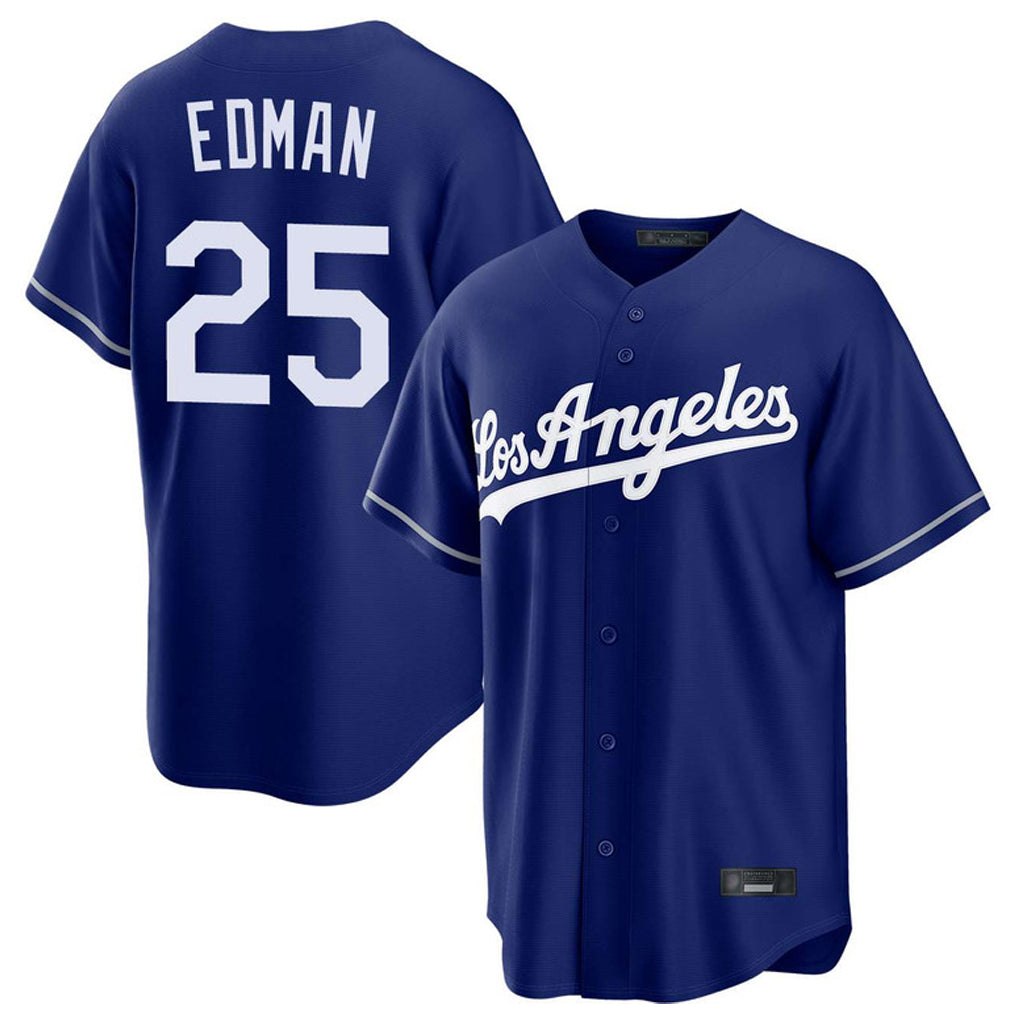 kiarac LA.Dodgers #25 Tommy Edman Player Royal Game Stitched Jerseys