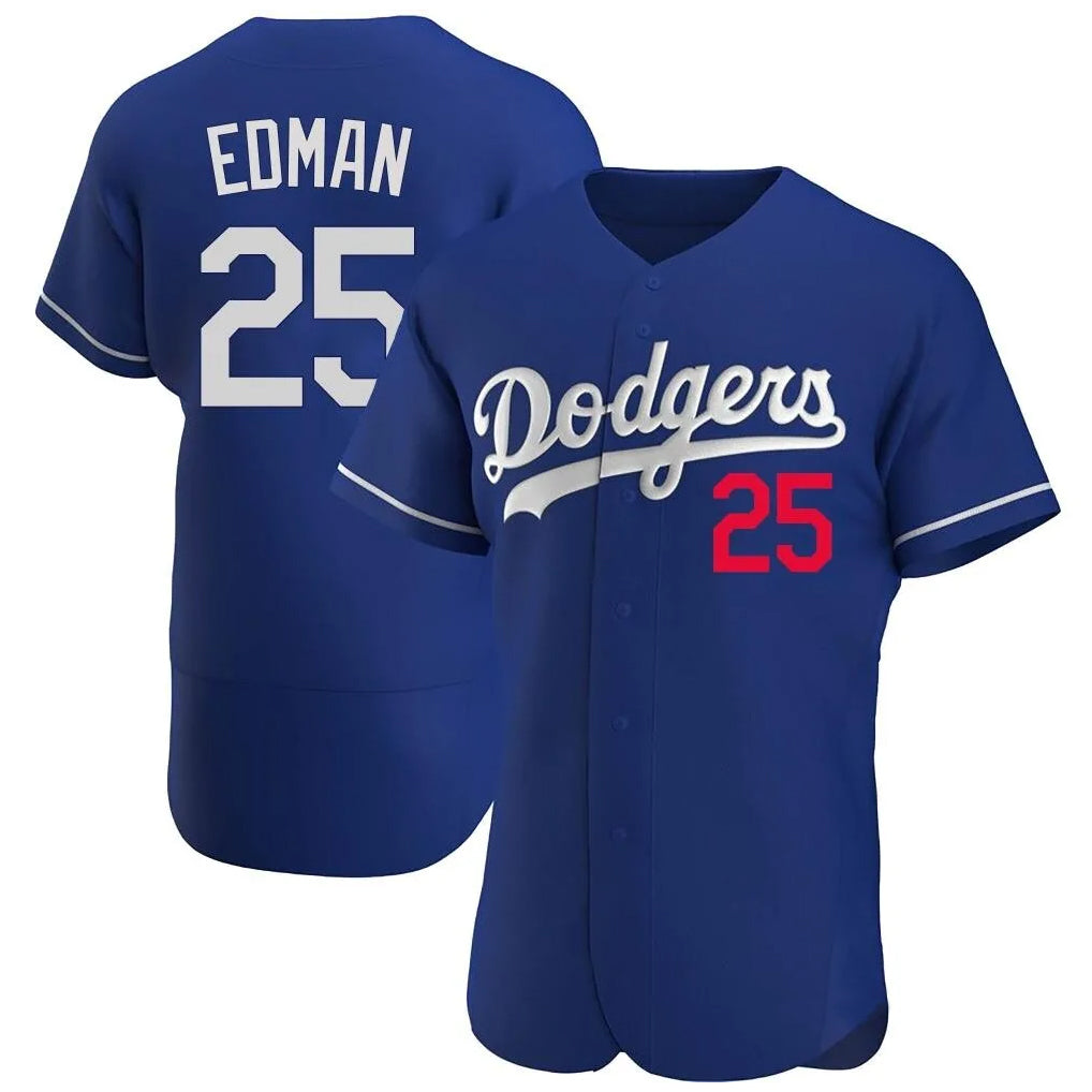 kiarac LA.Dodgers #25 Tommy Edman Player Royal Limited Elite Home Stitched Jerseys