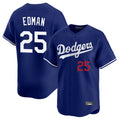 kiarac LA.Dodgers #25 Tommy Edman Player Royal Limited Home Stitched Jerseys