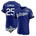 kiarac LA.Dodgers #25 Tommy Edman Player Royal World Series City Connect Elite Home Stitched Jerseys