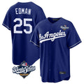 kiarac LA.Dodgers #25 Tommy Edman Player Royal World Series Game Stitched Jerseys