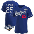 kiarac LA.Dodgers #25 Tommy Edman Player Royal World Series Limited Elite Home Stitched Jerseys