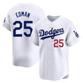 kiarac LA.Dodgers #25 Tommy Edman Player White Limited Home Stitched Jerseys