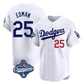 kiarac LA.Dodgers #25 Tommy Edman Player White World Series Meet Limited Home Stitched Jerseys