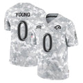 Kiarac LA.Rams #0 Byron Young Player Arctic Camo Salute To Service Limited Game Stitched Jerseys