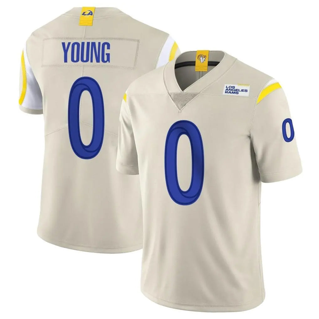 Kiarac LA.Rams #0 Byron Young Player Bone Limited Vapor Home Game Stitched Jerseys