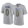 Kiarac LA.Rams #0 Byron Young Player Gray Atmosphere Fashion Home Game Stitched Jerseys