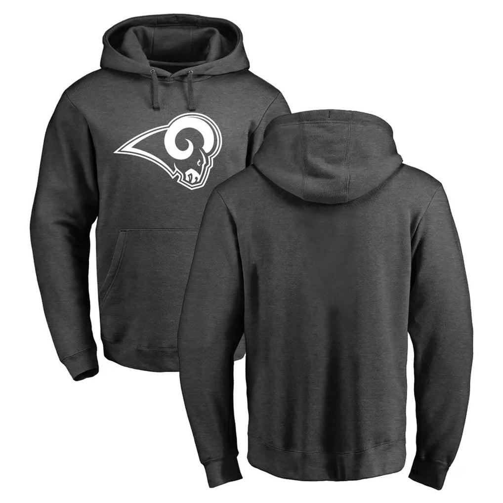 Kiarac LA.Rams #0 Byron Young Player Gray Pullover Hoodie Limited Game Stitched Jerseys