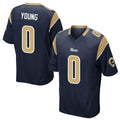 Kiarac LA.Rams #0 Byron Young Player Navy Home Game Stitched Jerseys