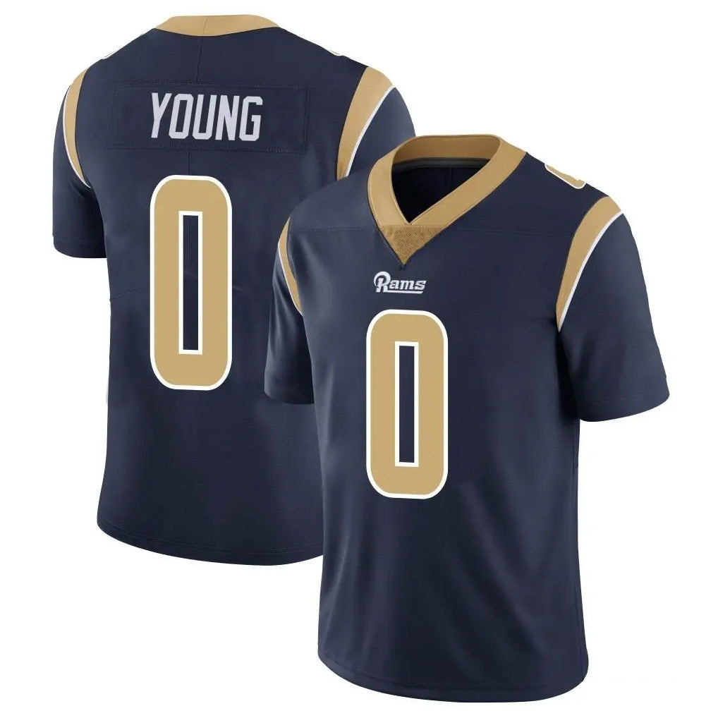 Kiarac LA.Rams #0 Byron Young Player Navy Limited Vapor Untouchable Home Game Stitched Jerseys