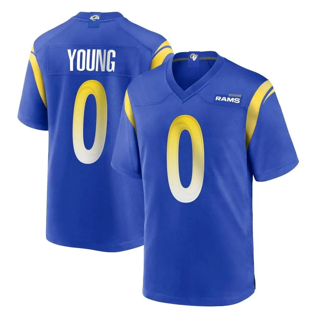 Kiarac LA.Rams #0 Byron Young Player Royal Home Game Stitched Jerseys