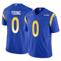 Kiarac LA.Rams #0 Byron Young Player Royal Limited Vapor F.U.S.E. Home Game Stitched Jerseys