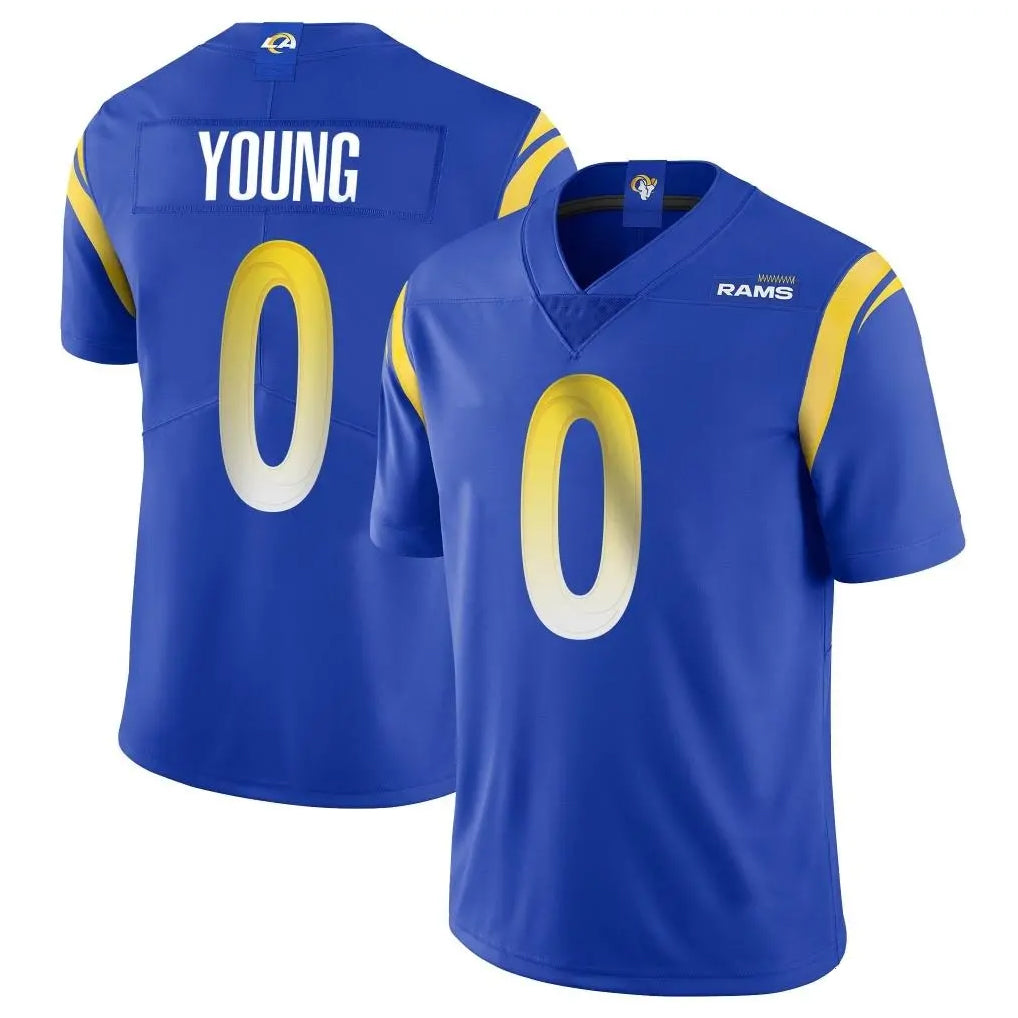 Kiarac LA.Rams #0 Byron Young Player Royal Limited Vapor Untouchable Home Game Stitched Jerseys