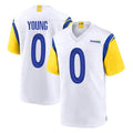 Kiarac LA.Rams #0 Byron Young Player White Home Game Stitched Jerseys